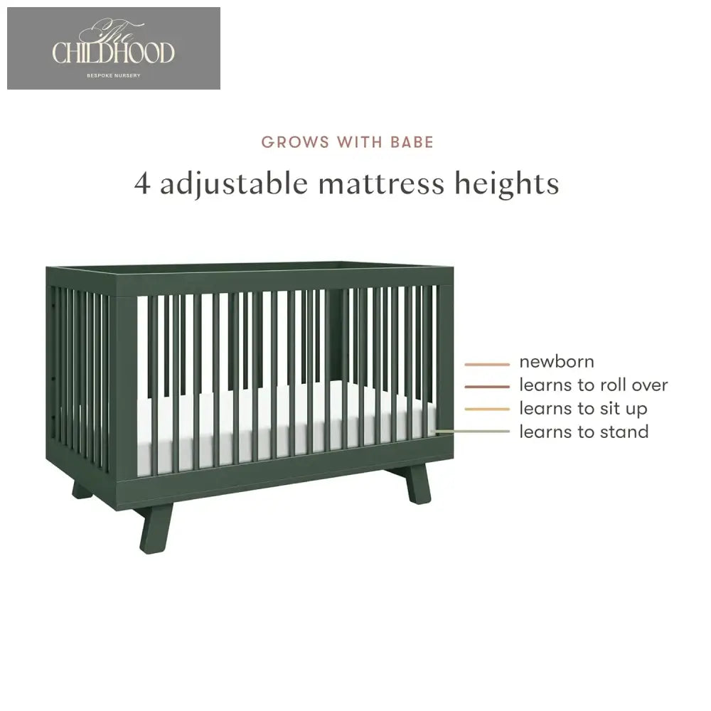 3-in-1 Convertible Baby Crib with 4 Adjustable Mattress Heights for Toddlers