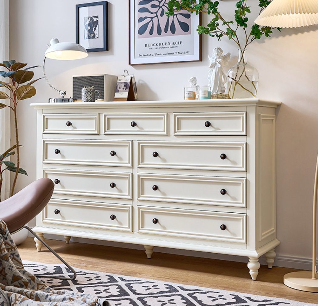 TheChildhood Florence Vintage Solid Ashwood Nursery Chest of Drawers