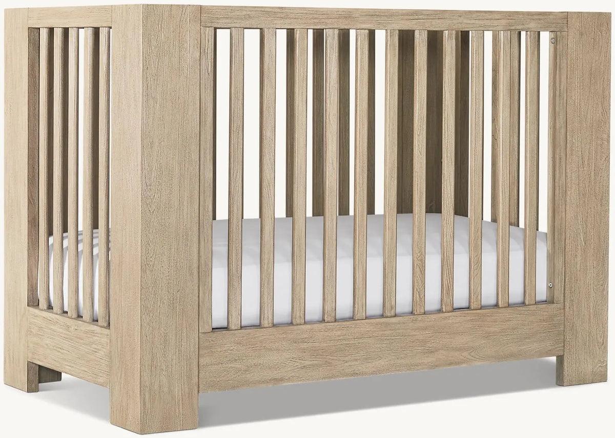 Modern Solid Teak Wood Baby Crib - Durable, Safe Infant Cot Bed