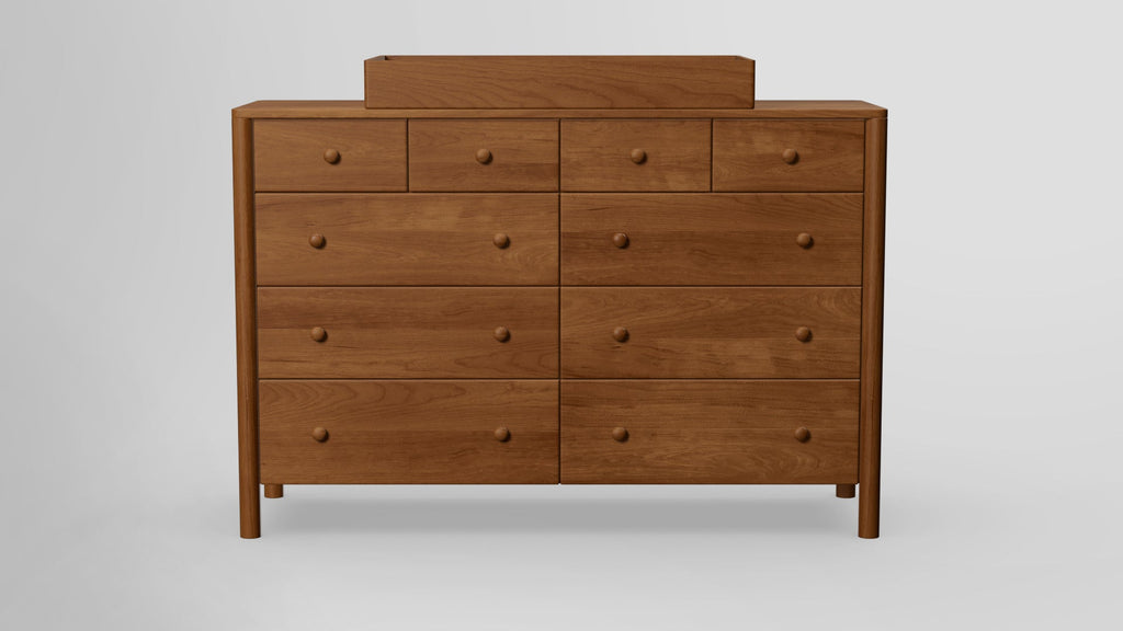 Solid Wood 10 Drawer Tall Dresser With Changing Tray Dresser – The ...