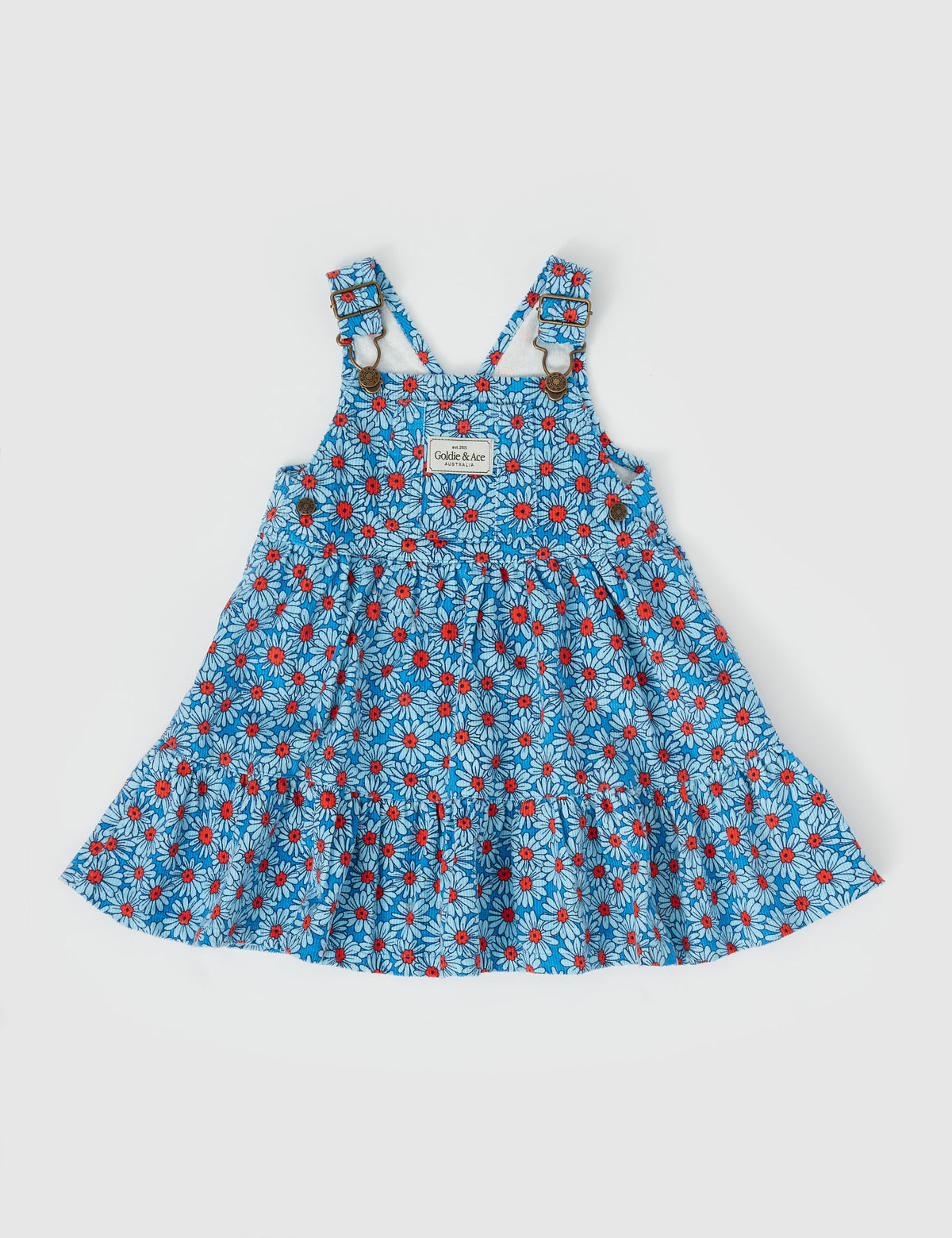 Dixie Daisy Tiered Corduroy Pinafore Dress