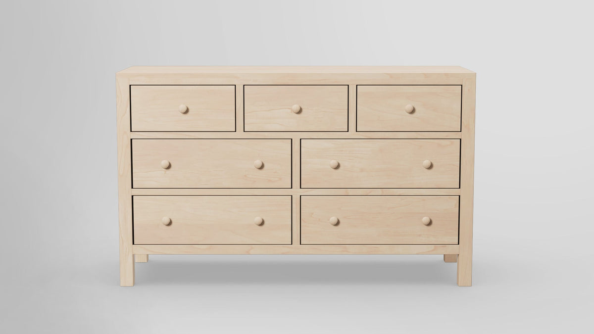 https://cdn.shopify.com/s/files/1/0216/9339/9104/files/Gratitude_7_Drawer_Dresser_HardMaple_Unifinished_Front.jpg?v=1765055831