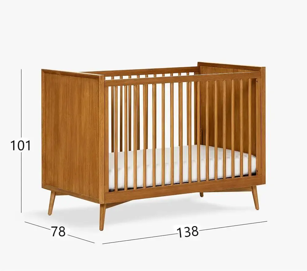 Modern Kids Crib Axel - Solid Wood Construction