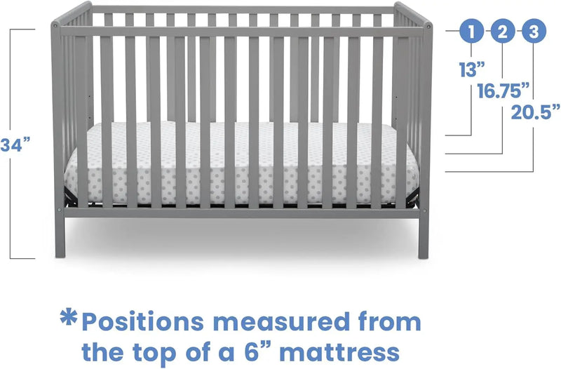Versatile 4-in-1 Convertible Baby Crib: Grow-With-Me Toddler Bed, Daybed, Full Bed