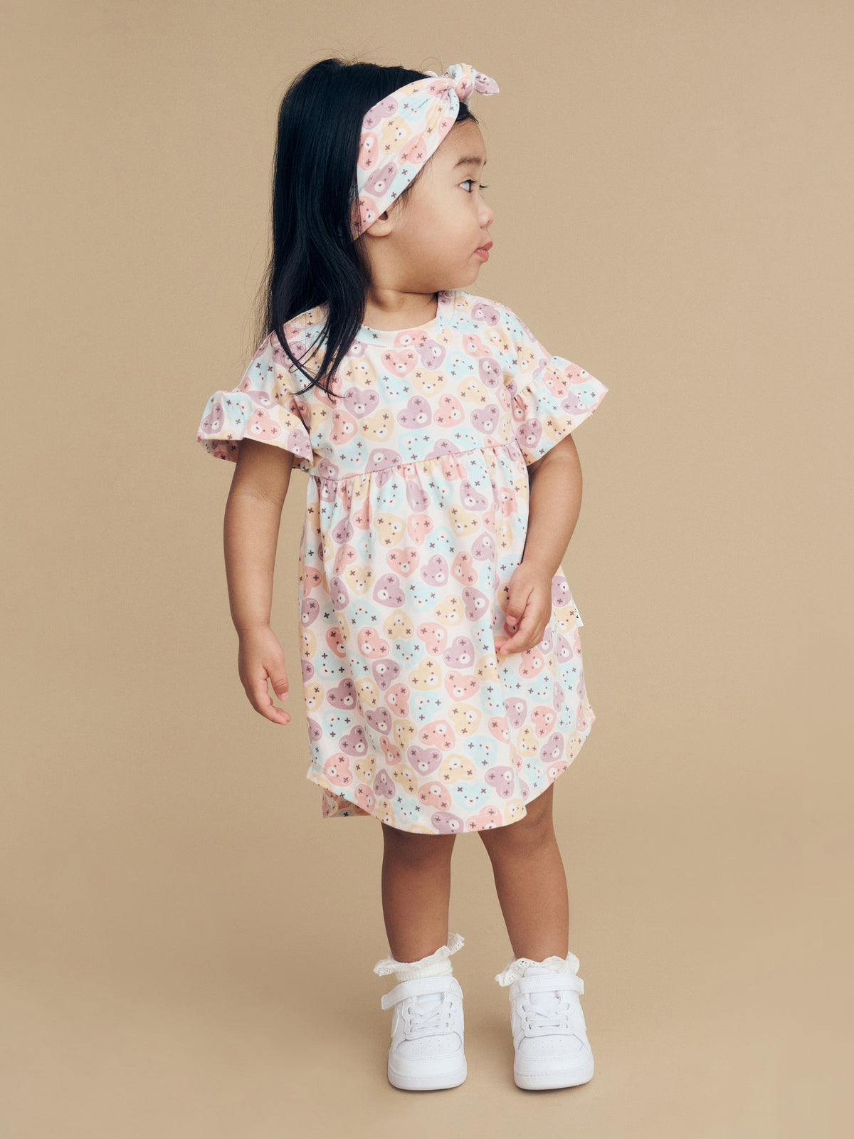 Heart Bear Frill Swirl Dress