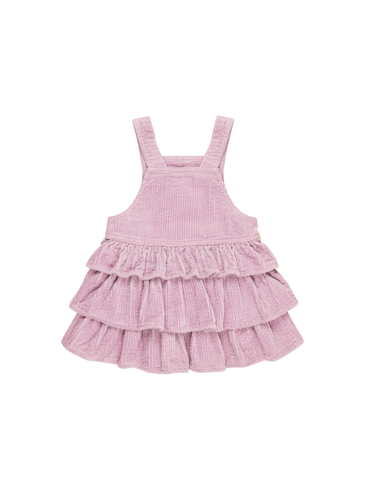 Orchid Cord Frill Overall Dress