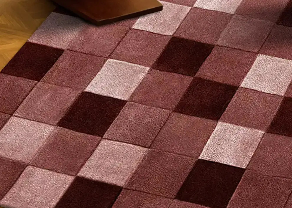 TheChildhood Celestine Handwoven Pink Plaid Rug For Nurseries FormaldehydeFree Luxury
