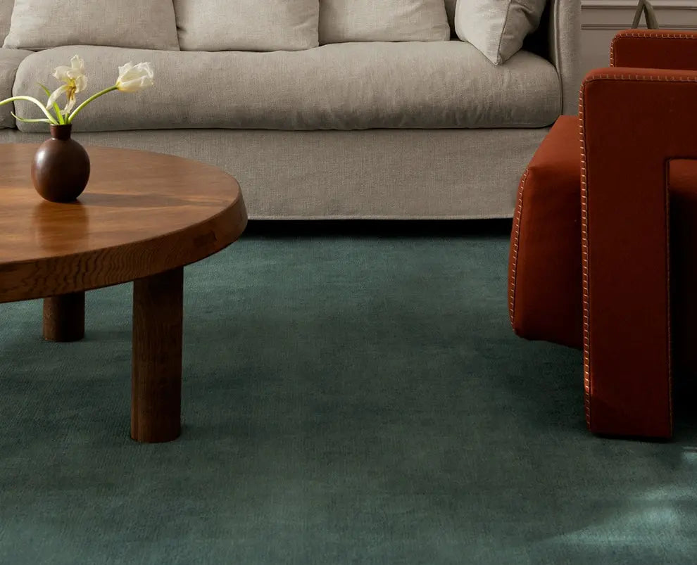 TheChildhood Rafaelle Emerald Blue Handmade Custom Nursery Carpet