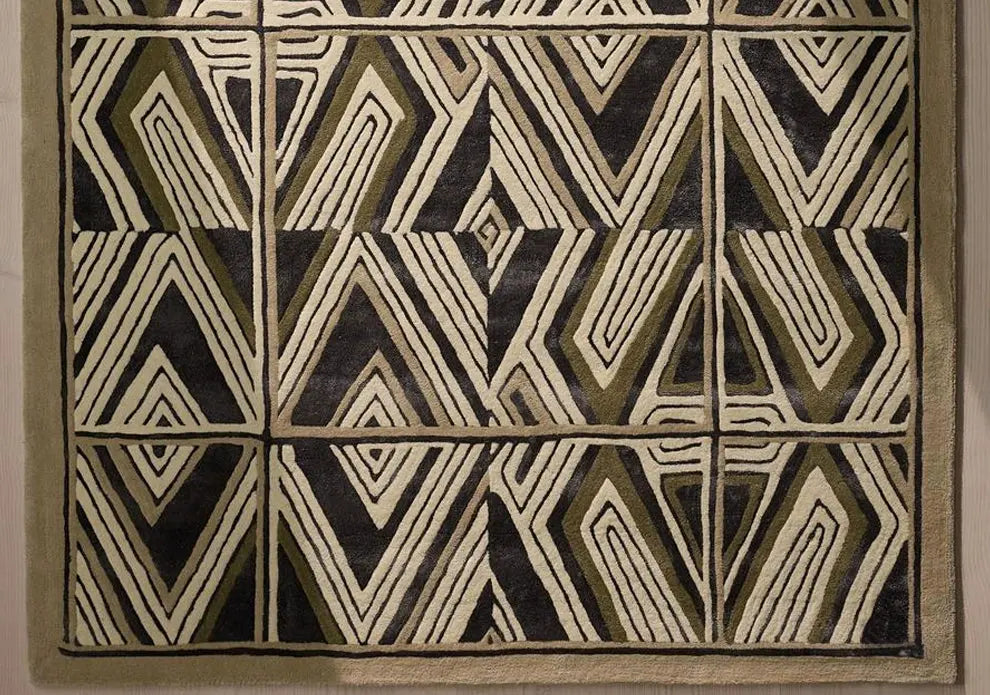 TheChildhood Remiel Geometric Retro Ethnic Style Carpet Handmade Nordic Design Rug For Nursery