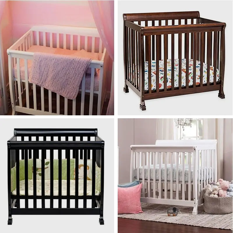 Elegant Enzo Solid Wood Mini Baby Bed With Durable Safety and Nursery Comfort for Safe Sleep and Growth