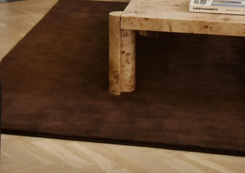 2025 new handmade medieval retro brown carpet living room full bedroom bedside minimalist pure color French homestay - The Child Hood