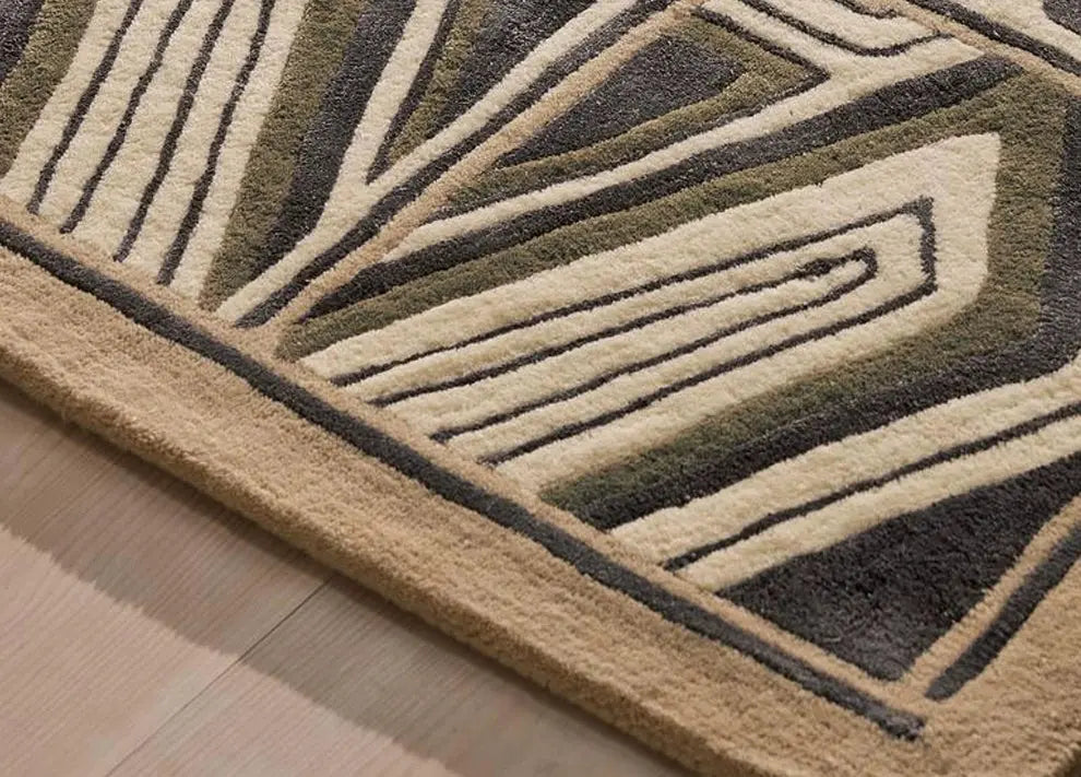 TheChildhood Remiel Geometric Retro Ethnic Style Carpet Handmade Nordic Design Rug For Nursery