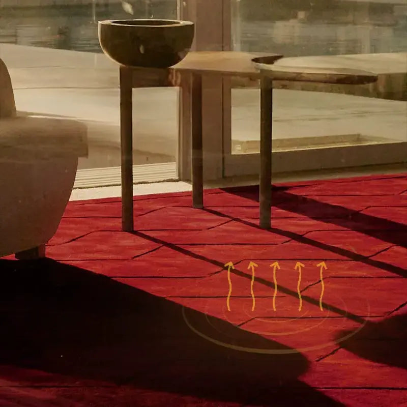 TheChildhood Daphne Diamond Shaped Retro Red Carpet Thick Luxury Design For Nurseries