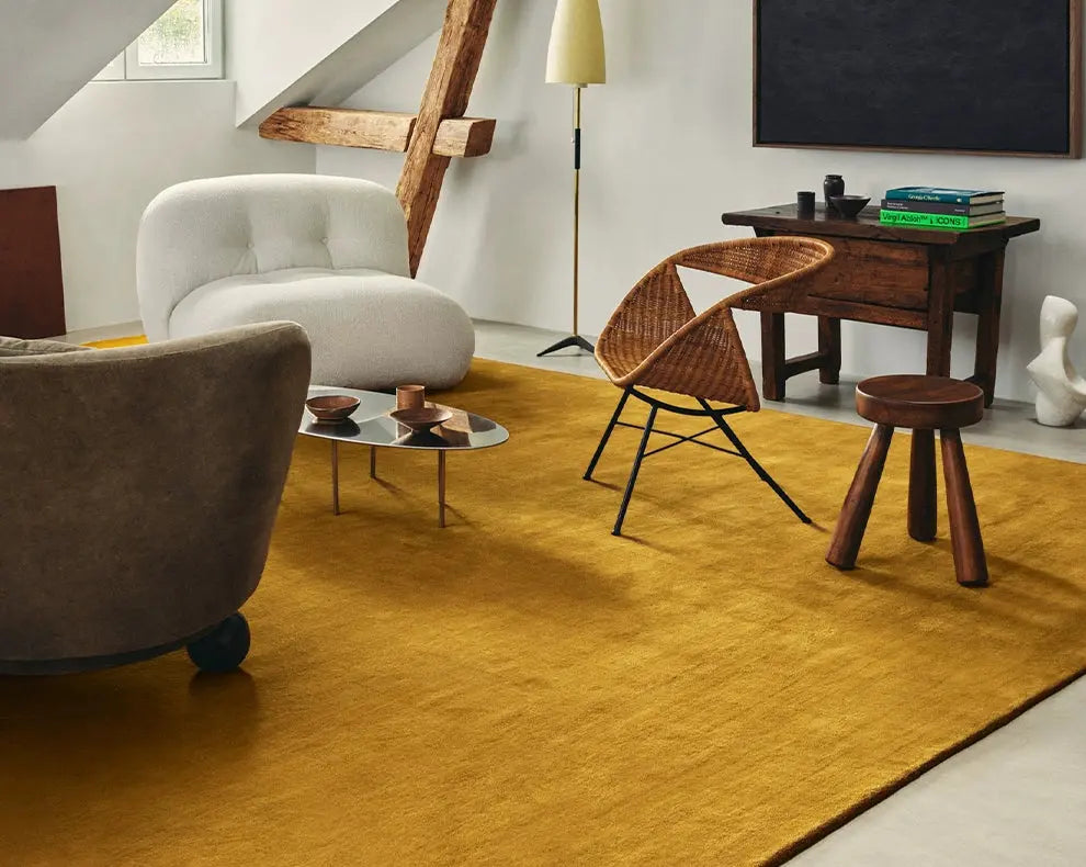 TheChildhood Bastien Yellow Tencel Bedside Blanket Handmade Luxury