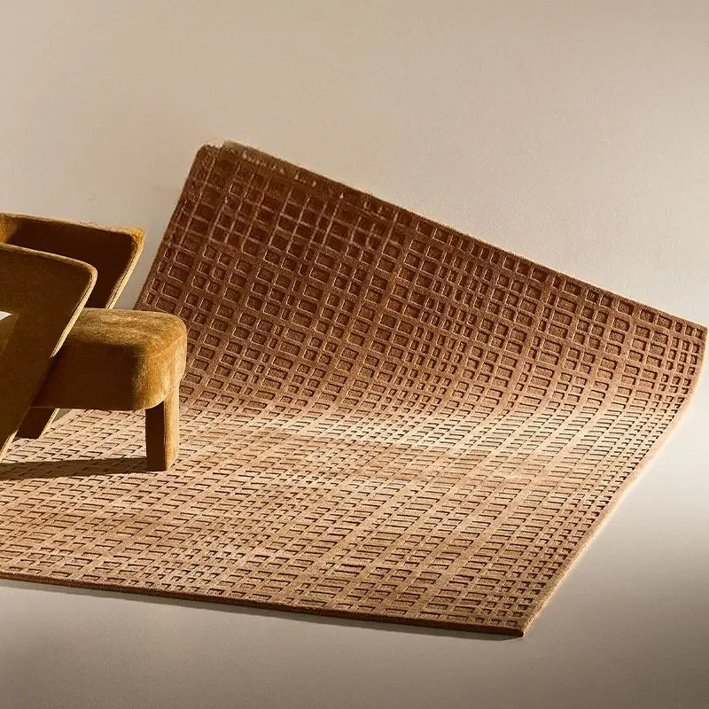 TheChildhood Geneviève Handmade Purple Plaid Coffee Table Blanket