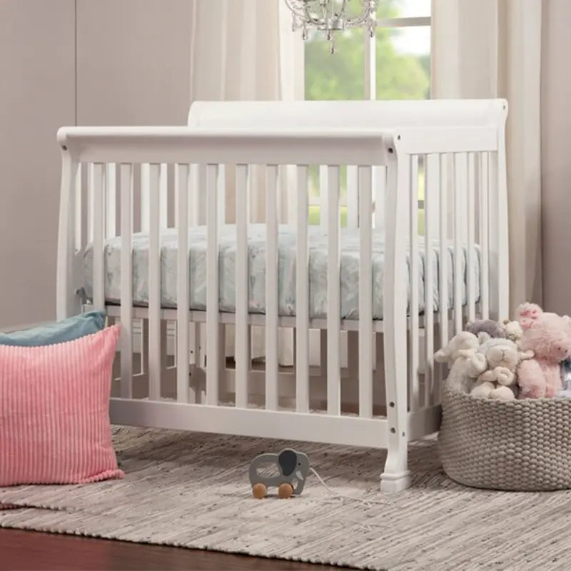 Elegant Enzo Solid Wood Mini Baby Bed With Durable Safety and Nursery Comfort for Safe Sleep and Growth