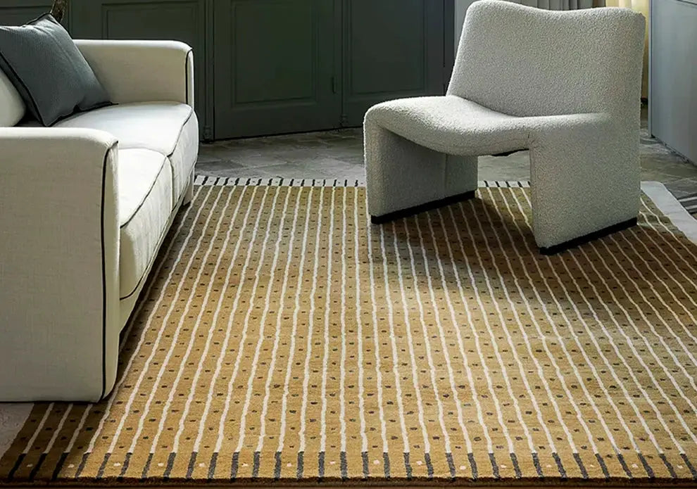 Capucine Handmade French Retro Stripe Carpet – Advanced Custom Design
