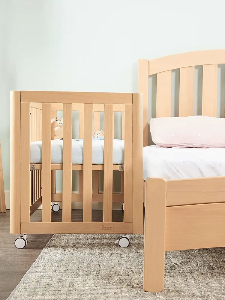 Elegant Aurora Solid Wood Baby Crib - Sustainably Sourced Sleep Space