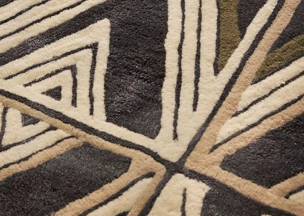 TheChildhood Remiel Geometric Retro Ethnic Style Carpet Handmade Nordic Design Rug For Nursery