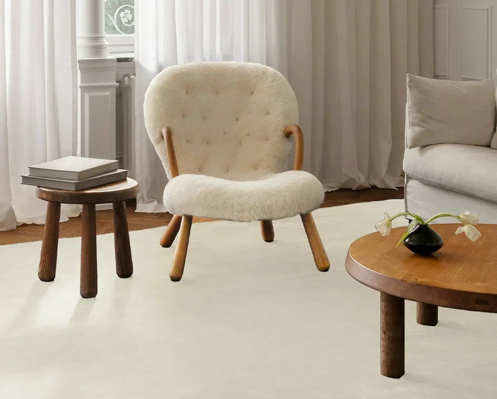 TheChildhood Seraphina Hand Woven Beige Carpet For Nurseries With Luxurious Retro Design