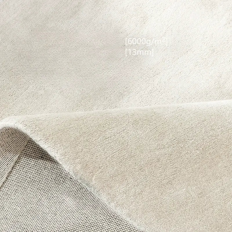 TheChildhood Retro Light Luxury White Handmade Sheepskin Blanket