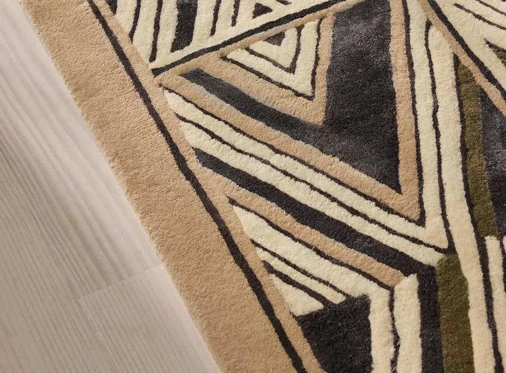 TheChildhood Remiel Geometric Retro Ethnic Style Carpet Handmade Nordic Design Rug For Nursery