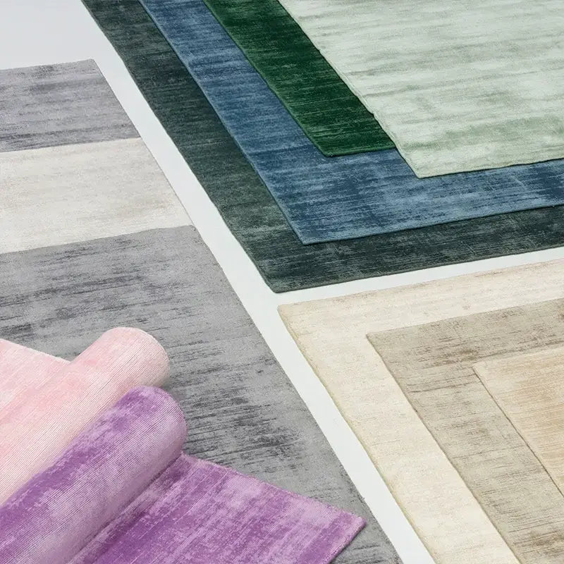 Mirella Handmade Cotton Silk Carpet – Glue-Free and Luxurious Design