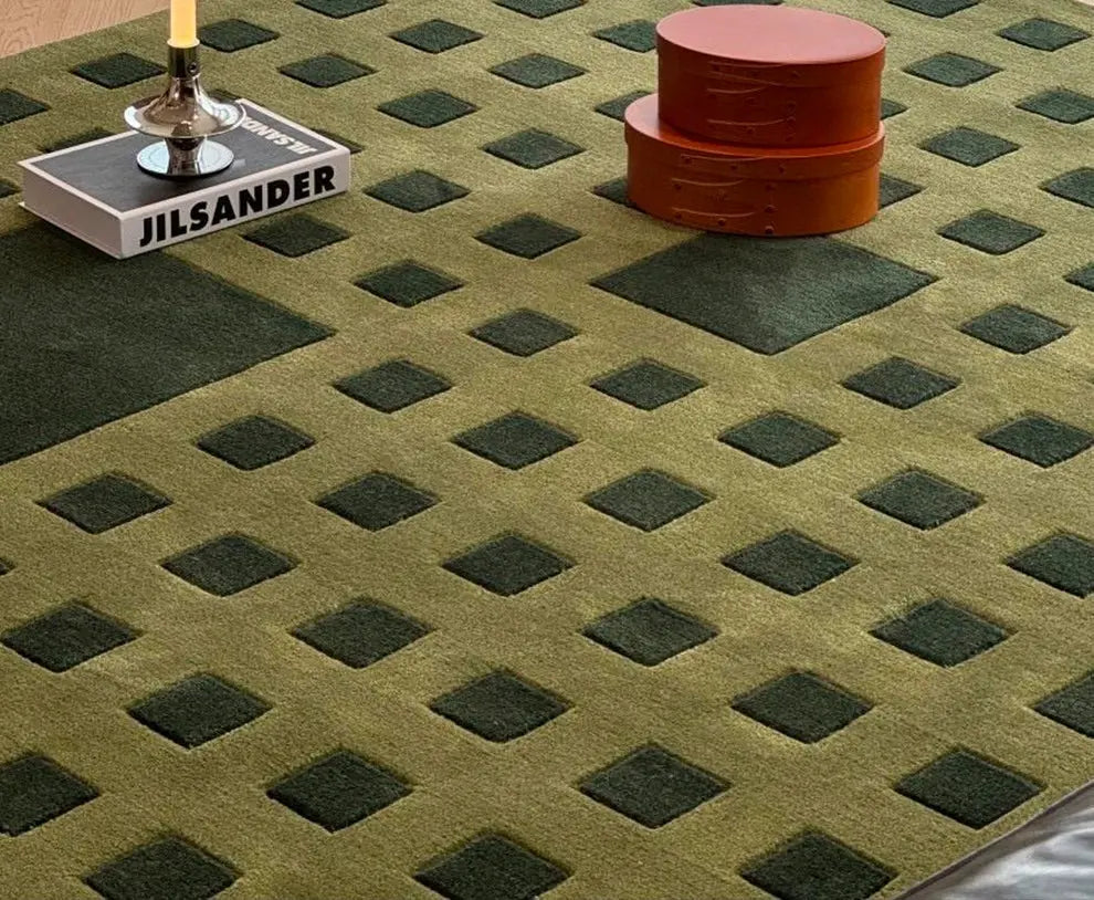 TheChildhood Ondine Plaid Carpet for Nursery, Customizable Comfort