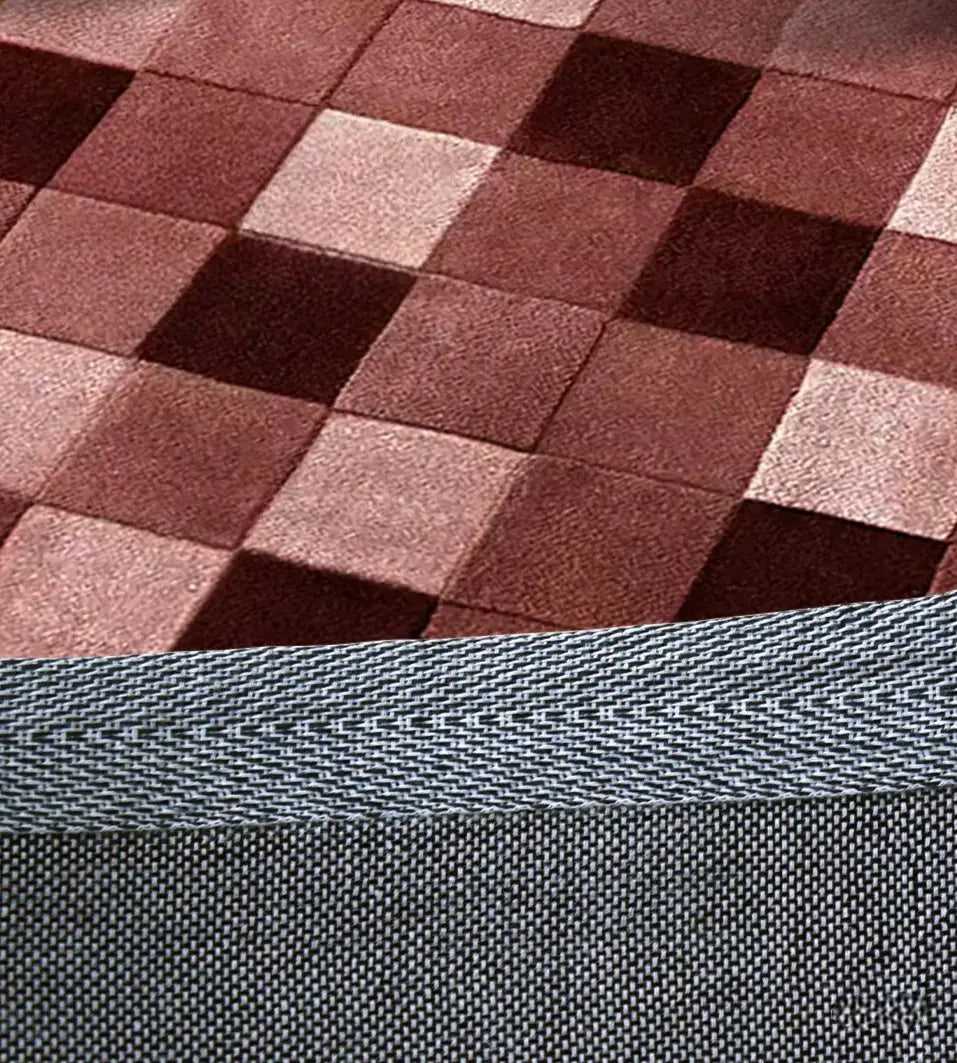 TheChildhood Celestine Handwoven Pink Plaid Rug For Nurseries FormaldehydeFree Luxury