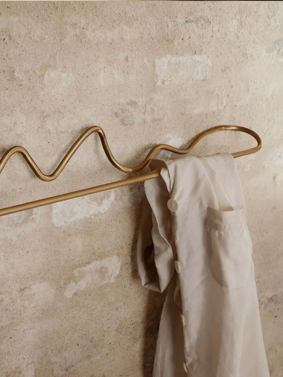 Anthelme Living Brass Wave Towel Hook