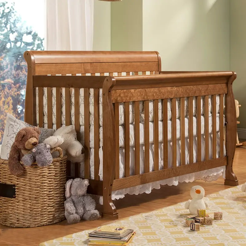 Odorless Solid Wood Baby Crib by Romain - Premium Safe Sleep With Clean Finish Protection