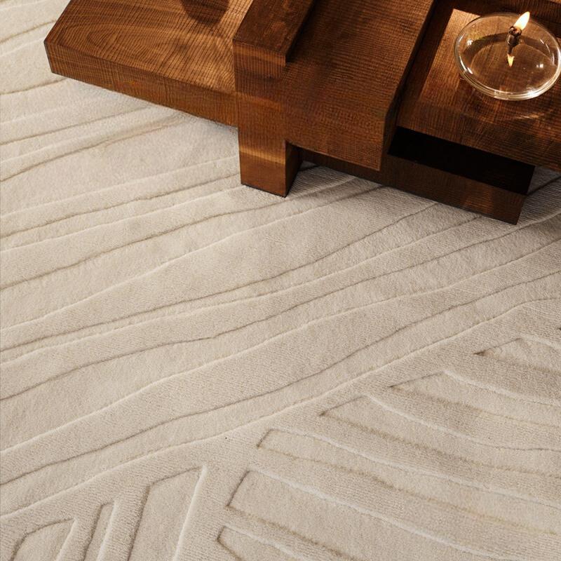 Laurent Handmade Beige Carpet – Retro Nordic Design