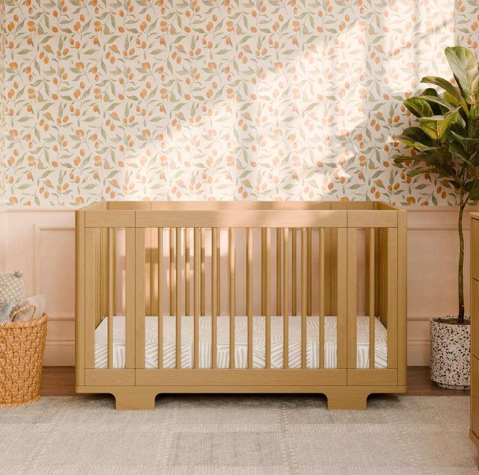 Yuzu Walnut Wood 8-in-1 All Stages Multi-Size Convertible Crib