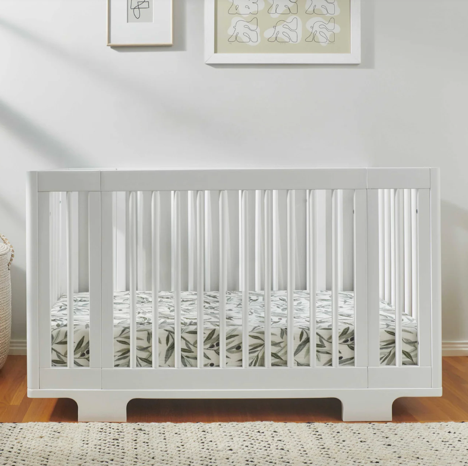 Yuzu Walnut Wood 8-in-1 All Stages Multi-Size Convertible Crib