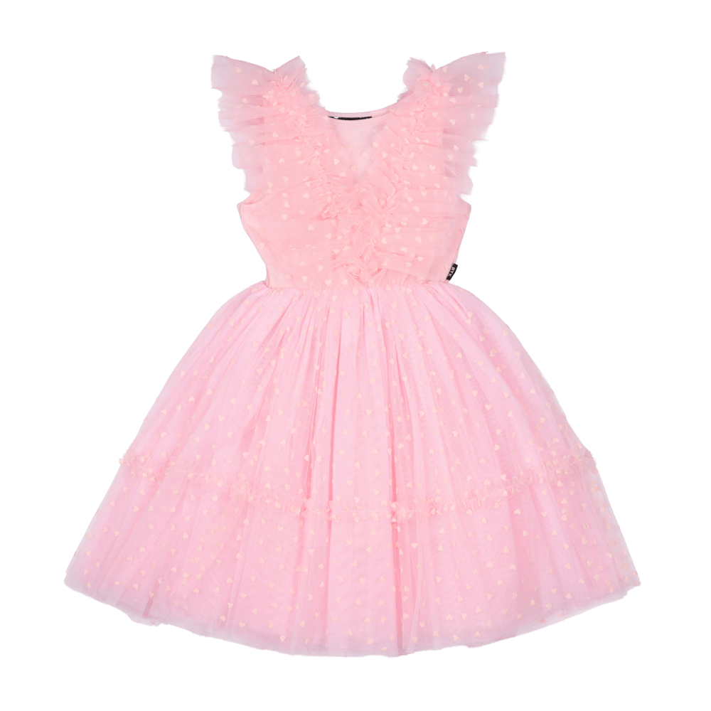 Pink Heart Tulle Party Dress