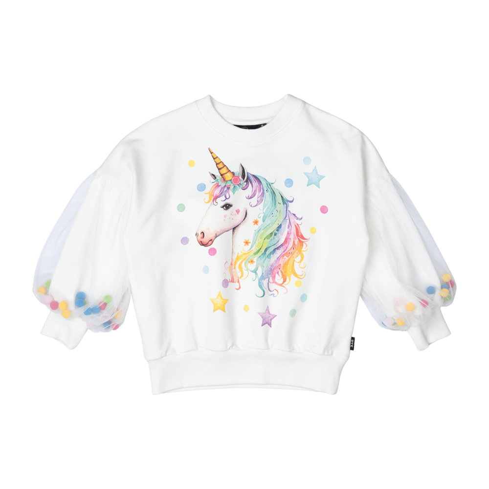 Unicorn Tulle Sleeve Sweatshirt