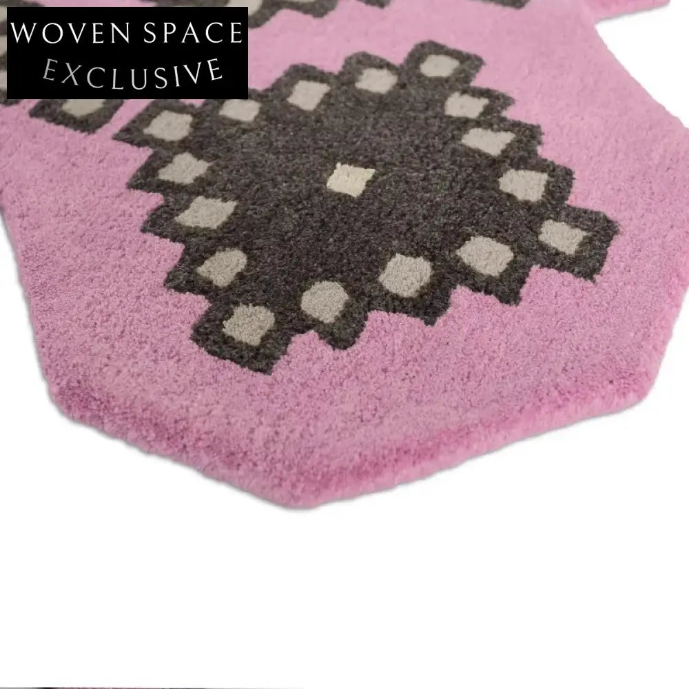 Custom Purple Irregular Puzzle Area Rug, 0.51-inch Thick Modern Designer Carpet