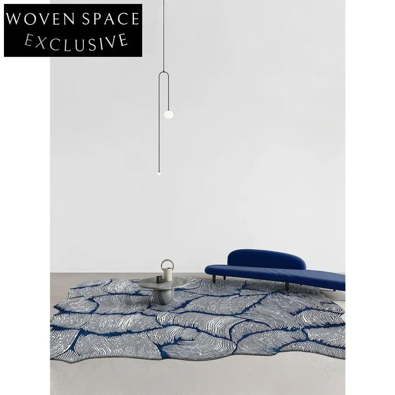Designer Modern Wool Blend Geometric Pattern Hand-Tufted Area Rug