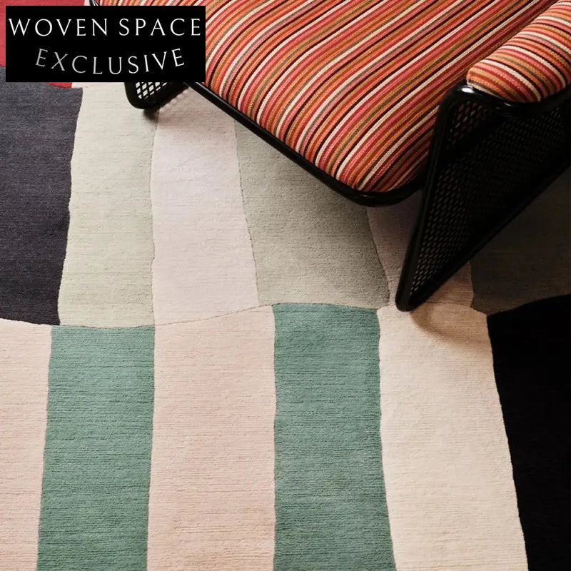 Handmade French Medieval Geometric Polyester Area Rug for Living Room Bedroom