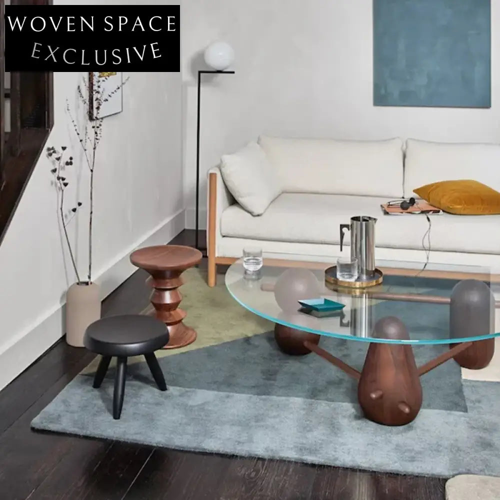 Handmade Modern Minimalist Geometric Polyester Area Rug for Living Room