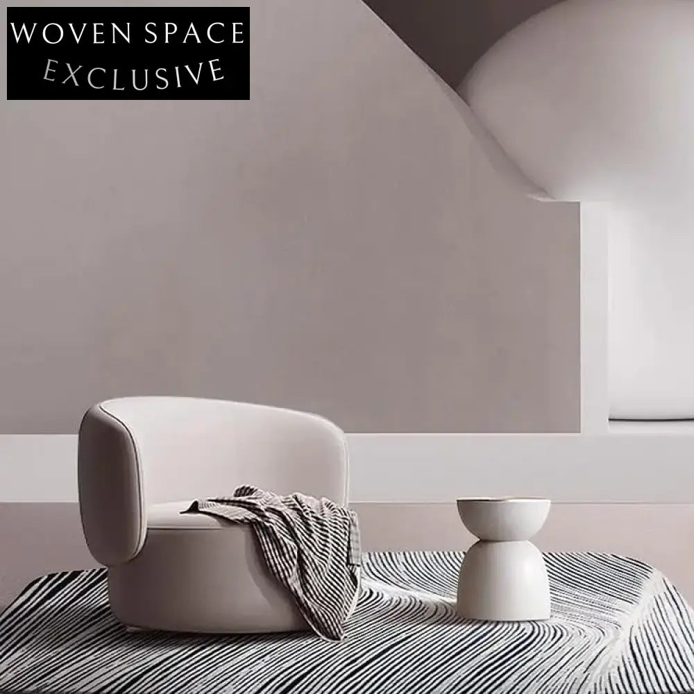 Handmade Modern Minimalist Irregular Polyester Area Rug for Living Room Decor