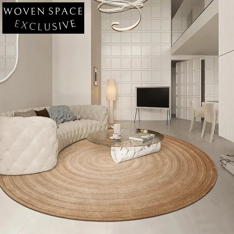 Luxurious Hand-Tufted French Vintage Wool Area Rug for Living Rooms