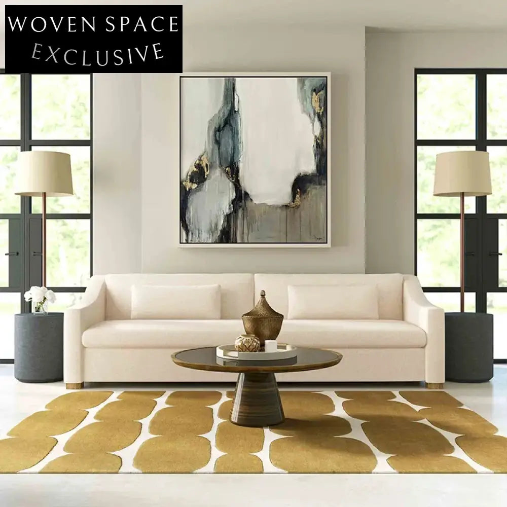 Luxurious Modern Designer Polyester Area Rug for Living Room & Bedroom