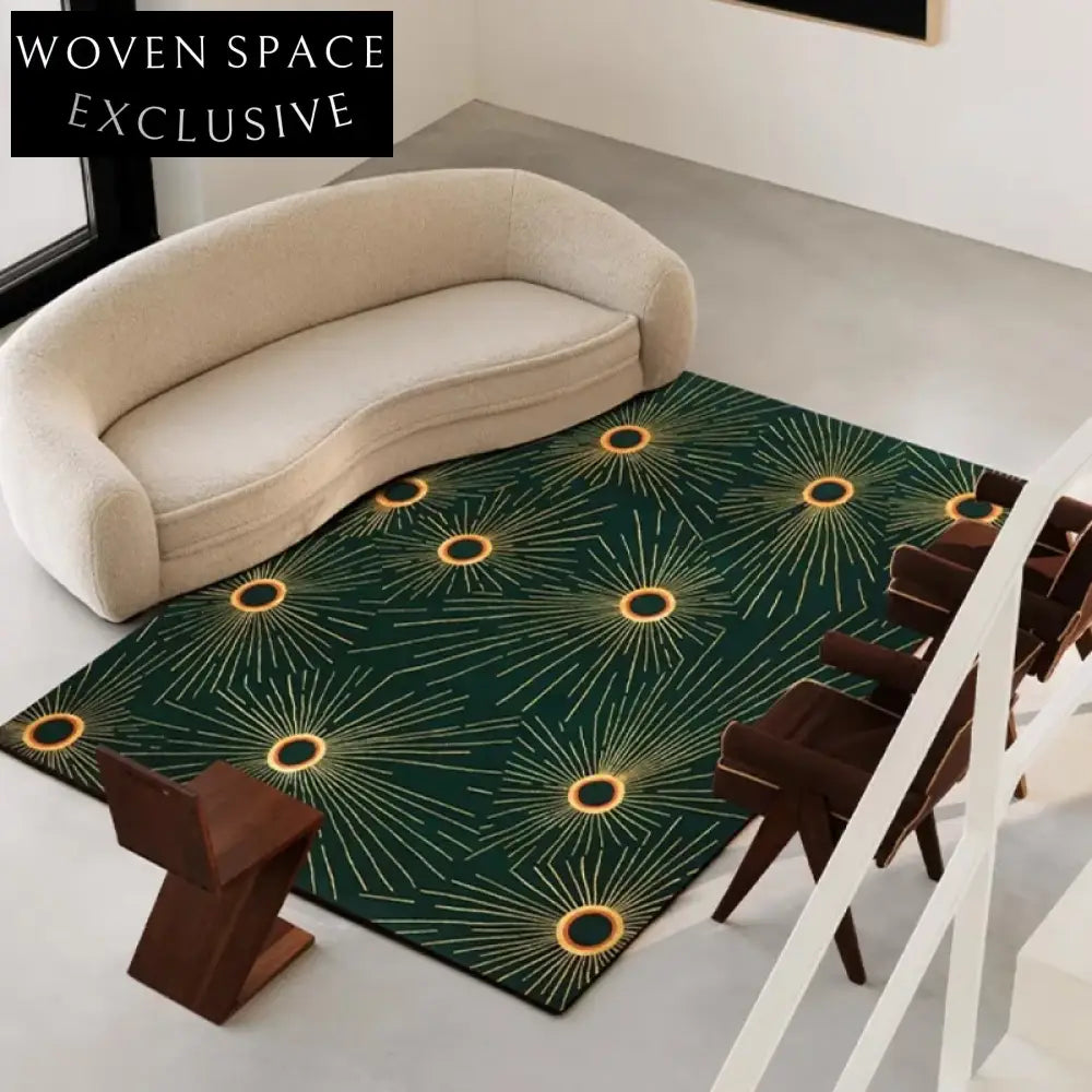 Luxury Modern Abstract Polyester Fiber Area Rug for Living Room Decor