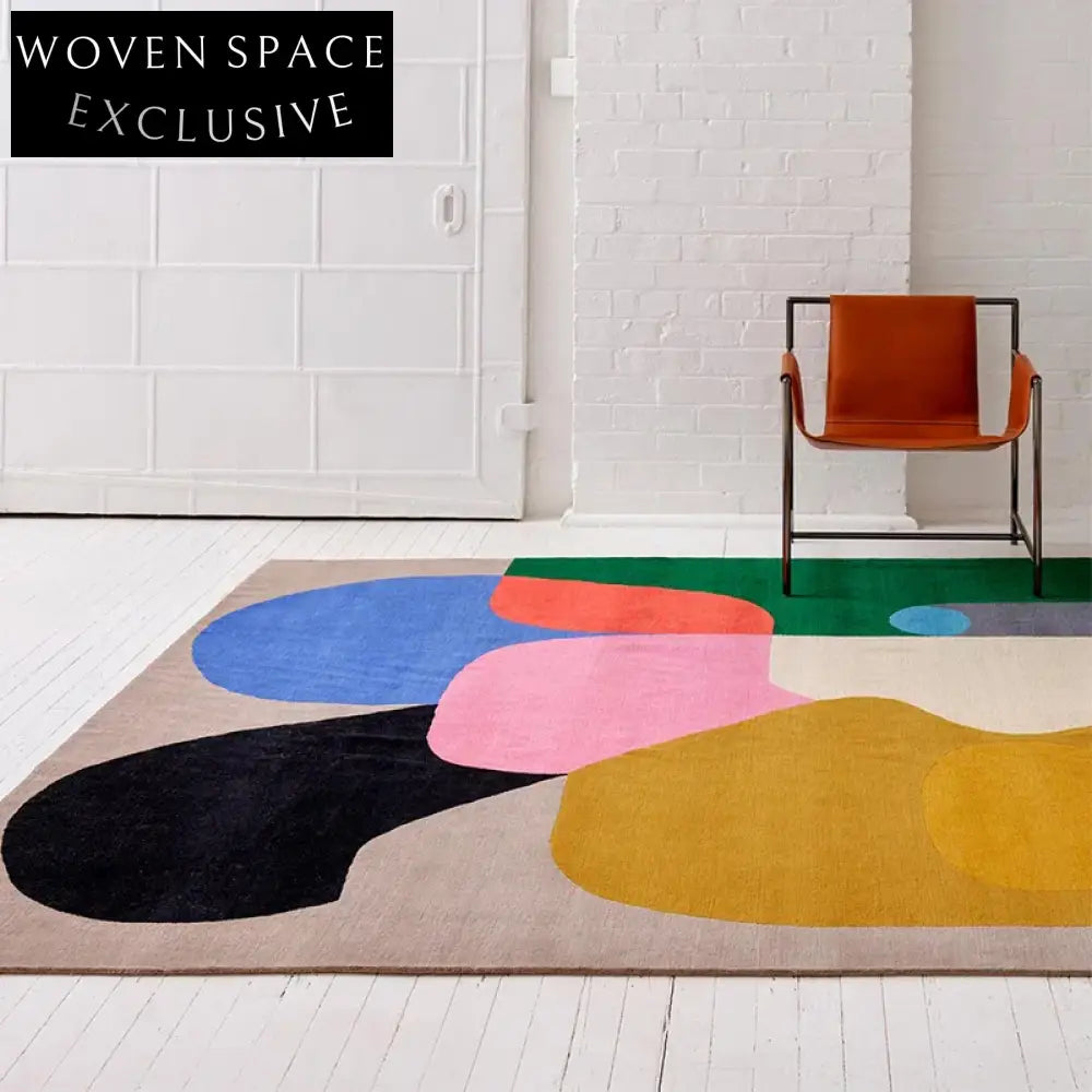 Modern Abstract Irregular Geometric Pattern Area Decor Rug