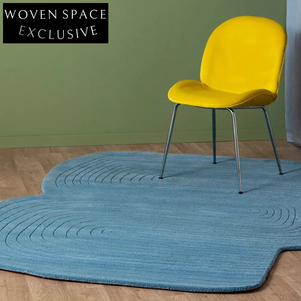 Modern Designer Irregular Polyester Area Rug for Living Room Bedroom Decor