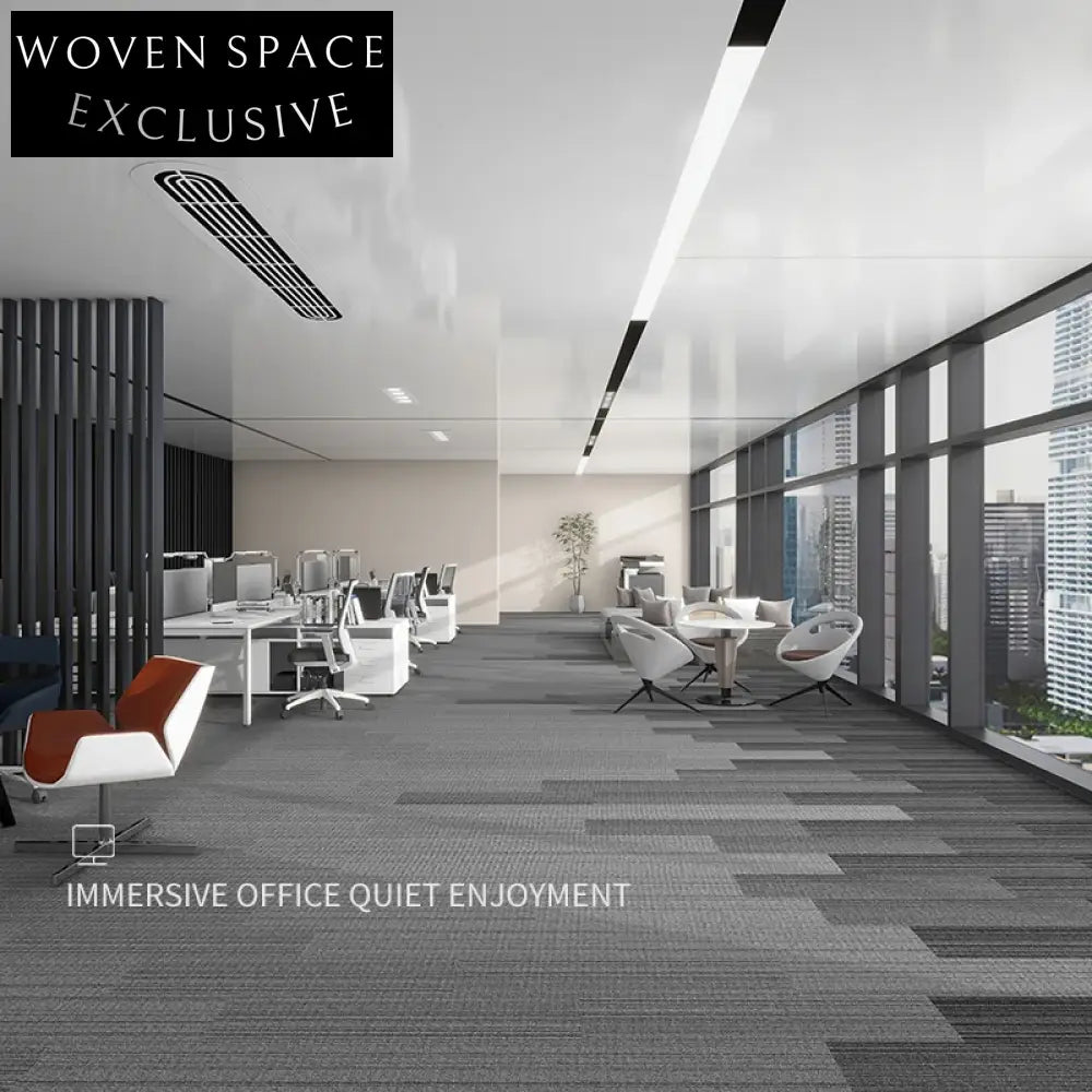 Modern Geometric Gradient Nylon Square Office Carpet Tiles - Commercial Project