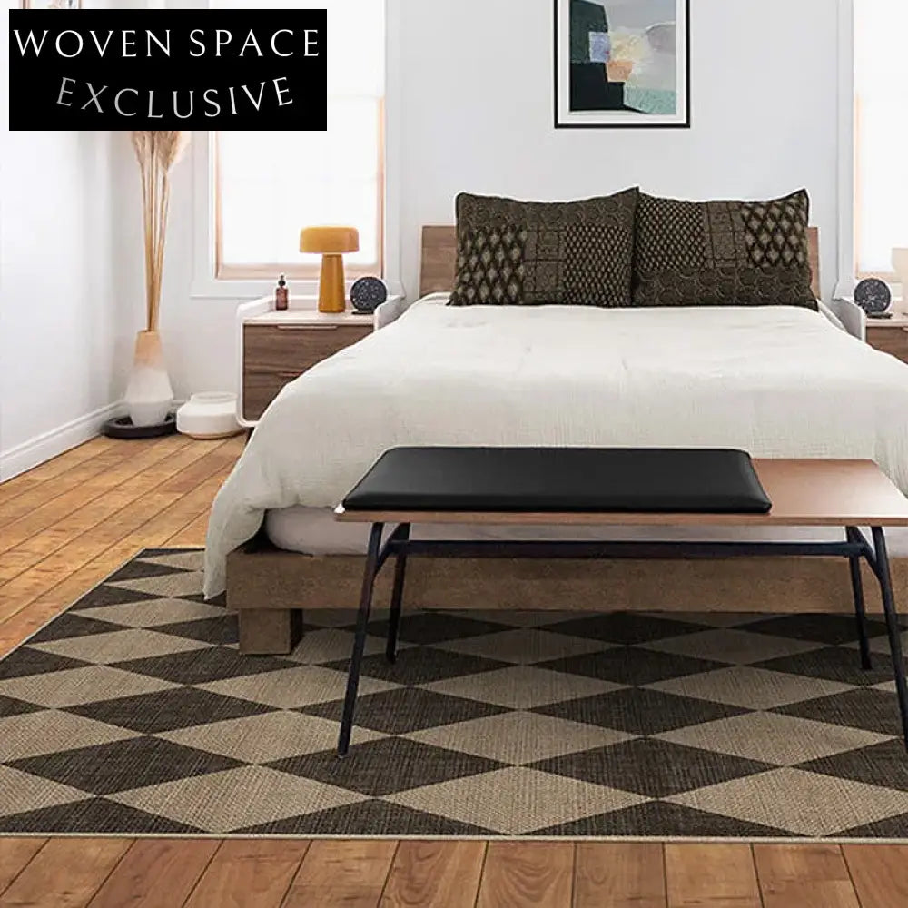 Modern Geometric Pattern Soft Polyester Area Rug for Living Room Bedroom