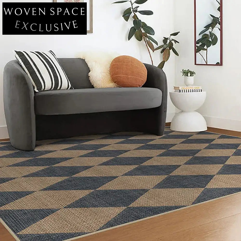 Modern Geometric Polyester Area Rug for Living Room Bedroom Decor