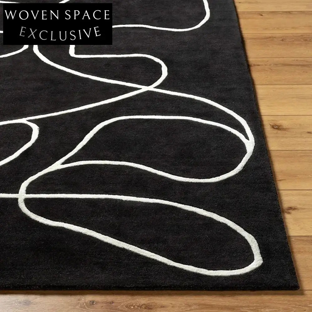 Modern Luxury Hand-Tufted Polypropylene Rectangle Geometry Pattern Dining Room Carpet